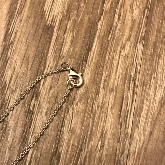 Bubble Gum Pink Prism w/Silver Necklace - Picture 2 of 2